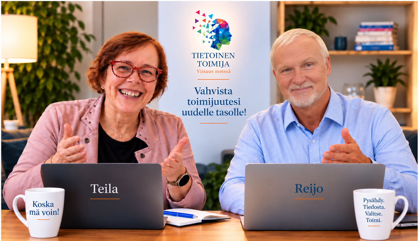 Tietoinen toimija -valmentajat Teila Tanner ja Reijo Mylläri